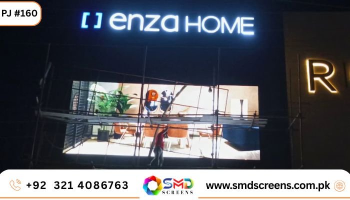 Outdoor SMD P8 Screen Installation at Enza Home, Islamabad
