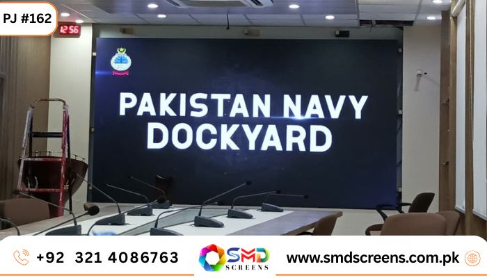 Indoor SMD Video Wall Installation at PAK NAVY Dockyard