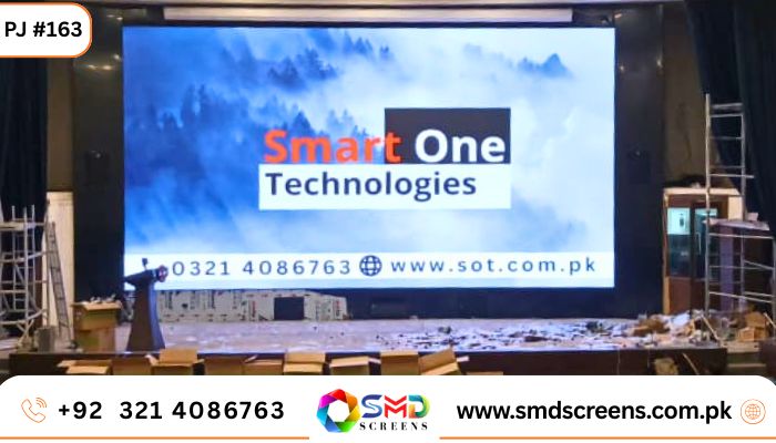 Smart One Technologies successfully completed the Indoor SMD Screen Installation at 11 Corps G.R.C, Peshawar, delivering a high-resolution LED display solution for clear visuals, real-time presentations, and professional communication.