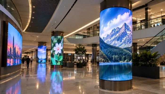 Cylinder Column & 360-Degree Curved LED Video Displays in Pakistan