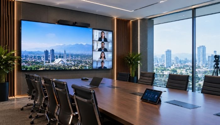 Conference Room & Executive Boardroom LED Video Walls in Pakistan: Hybrid Meeting Display Setup Guide