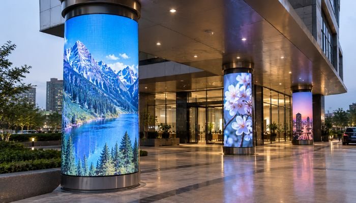 Cylinder & Column SMD LED Screens in Pakistan: 360° Architectural Pillar Wrap Guide